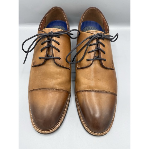Vince Camuto Lamson Cap Toe Oxford Mens 10.5 W Cognac Brown - Picture 1 of 8